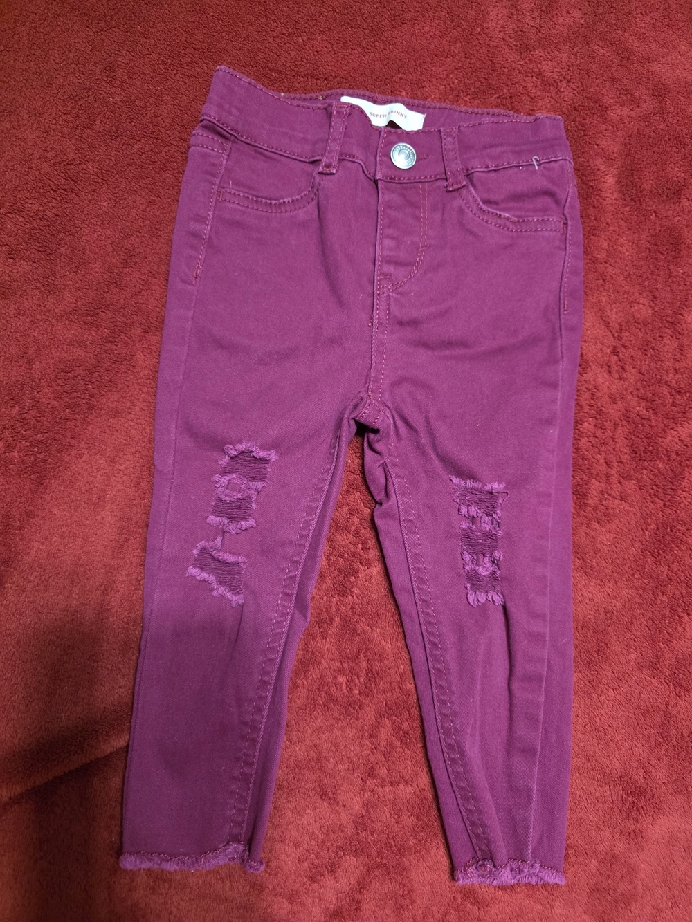 Levi's Purple Girls' Distressed Skinny Jeans